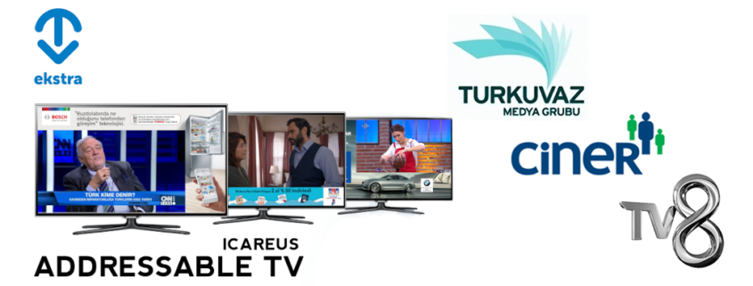 TVEkstra and ICAREUS to offer Addressable TV advertising on Turkuvaz Media, Ciner Media Group and TV8 channels in Turkey