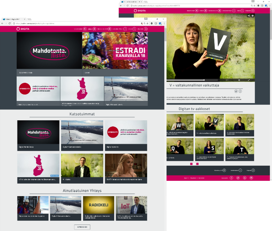 Icareus Enterprise Video Digita portaali